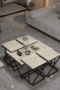 V Lux 5 Piece Center and Zigon Coffee Table Set