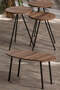 Black Metal Coffee Table Set Ellipse