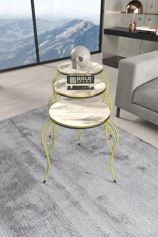 Zigon Coffee Table Luxury Double Gold Zigon Coffee Table Luxury Double Gold