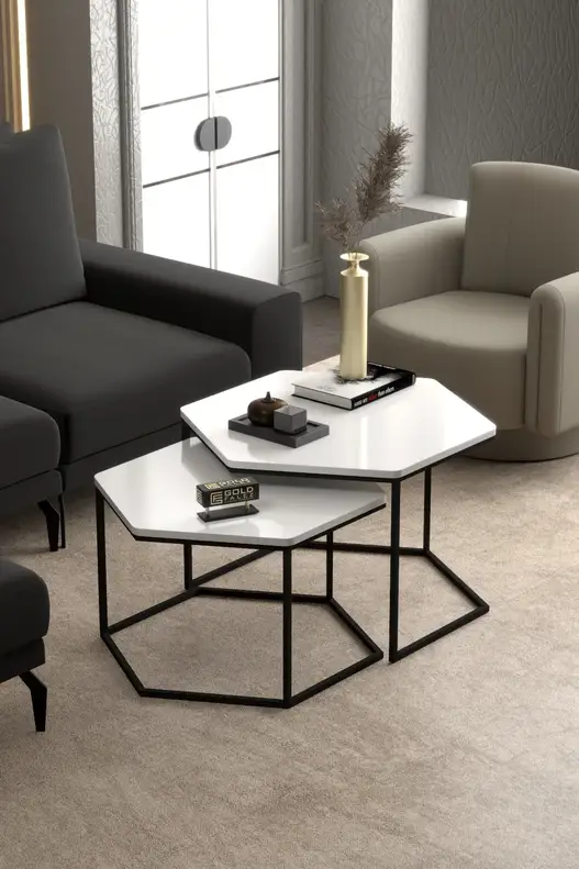 Hexagonal Double Lux Coffee Table Hexagonal Double Lux Coffee Table
