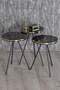 Black Metal Double Gold Coffee Table Set Square
