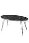 Black Wire Double Gold Centre Coffee Table Ellipse