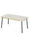 Black Metal Gold Centre Coffee Table Square