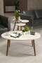 Ellipse Wooden Zigon Centre Coffee Table Set