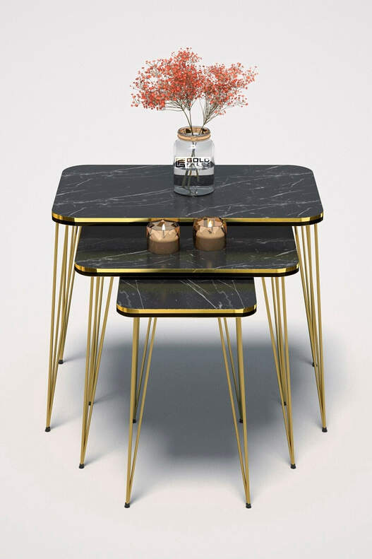 Gold Wire Double Gold Square Zigon Coffee Table Gold Wire Double Gold Square Zigon Coffee Table