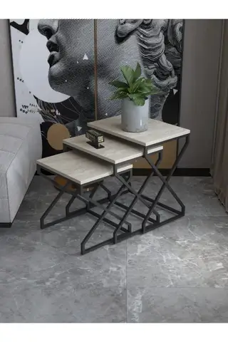 V Lux 3 Piece Zigon Coffee Table
