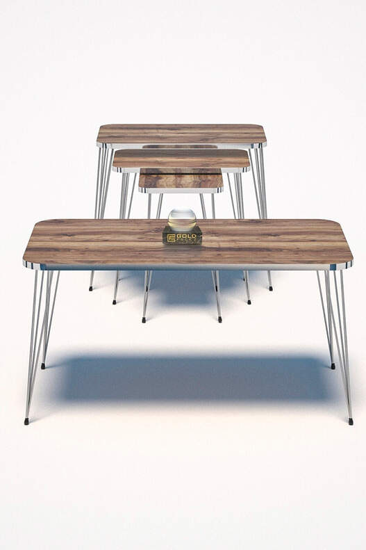 Square Silver Wire Coffee Table Set Square Silver Wire Coffee Table Set