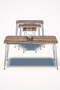 Square Silver Wire Coffee Table Set