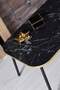 Black Metal Gold Centre Coffee Table Square