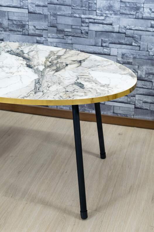 Black Metal Gold Centre Coffee Table Ellipse Black Metal Gold Centre Coffee Table Ellipse