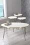 Black Wire Gold Coffee Table Set Ellipse