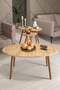Ellipse Wooden Zigon Centre Coffee Table Set
