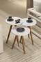 Ellipse Wooden Zigon Centre Coffee Table Set