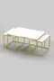 Flora Center and Zigon-Side Table Set Gold White