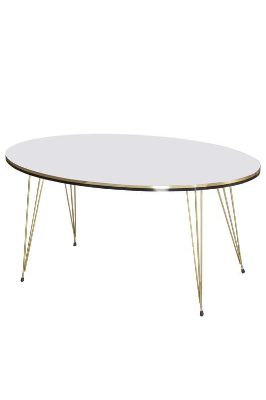 Gold Wire Double Gold Centre Coffee Table Ellipse