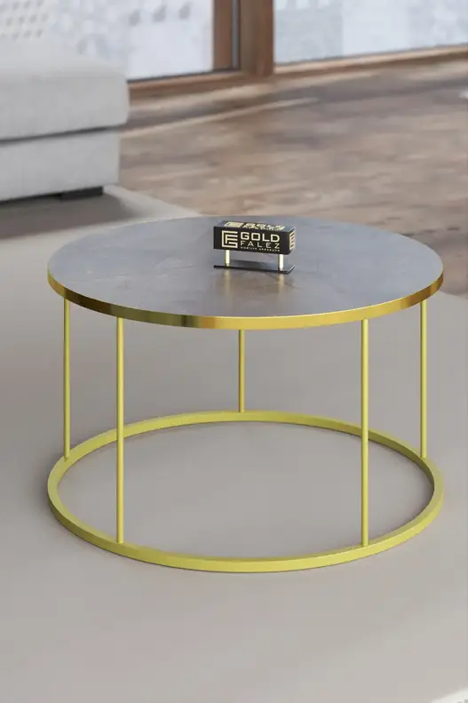 Coffee Table and Zigon Coffee Table Terra Set Gold Coffee Table and Zigon Coffee Table Terra Set Gold