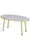 Gold Metal Centre Coffee Table Ellipse