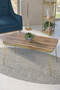 Gold Wire Double Gold Centre Coffee Table Square