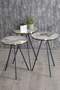 Black Metal Double Gold Coffee Table Set Ellipse