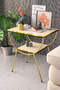 Double Strip Metal Side Table Bedside Table