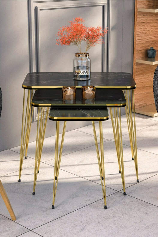 Gold Wire Double Gold Square Zigon Coffee Table Gold Wire Double Gold Square Zigon Coffee Table