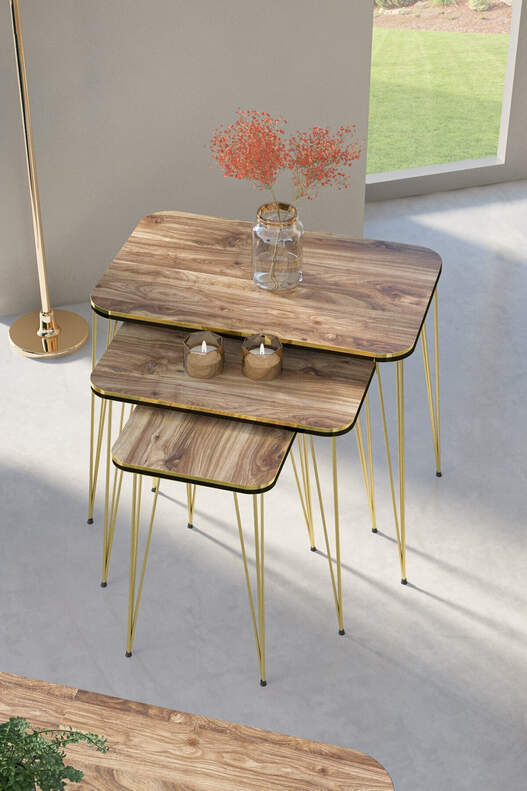 Gold Wire Double Gold Square Zigon Coffee Table Gold Wire Double Gold Square Zigon Coffee Table