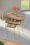 Gold Wire Double Gold Square Zigon Coffee Table