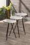 Black Metal Coffee Table Set Ellipse