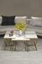 V Lux 5 Piece Center and Zigon Coffee Table Set