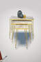Square Gold Wire Coffee Table Set