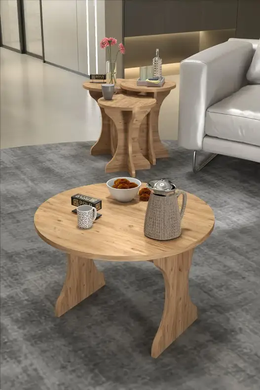 Centre coffee table and Zigon Coffee Table Cork Set Centre coffee table and Zigon Coffee Table Cork Set