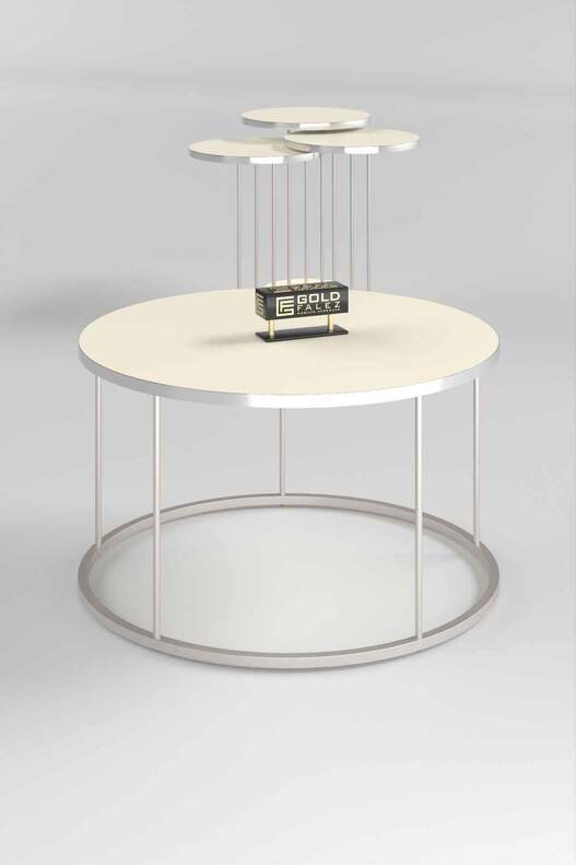 Coffee Table and Zigon Coffee Table Terra Set Silver Coffee Table and Zigon Coffee Table Terra Set Silver