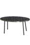 Black Metal Double Gold Centre Coffee Table Ellipse