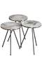 Black Metal Double Gold Coffee Table Set Ellipse