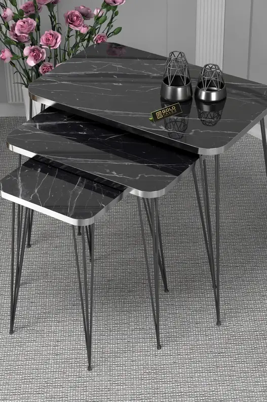 Square Silver Black Wire Coffee Table Set Square Silver Black Wire Coffee Table Set