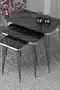 Square Silver Black Wire Coffee Table Set