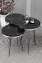 Black Wire Silver Zigon Coffee Table