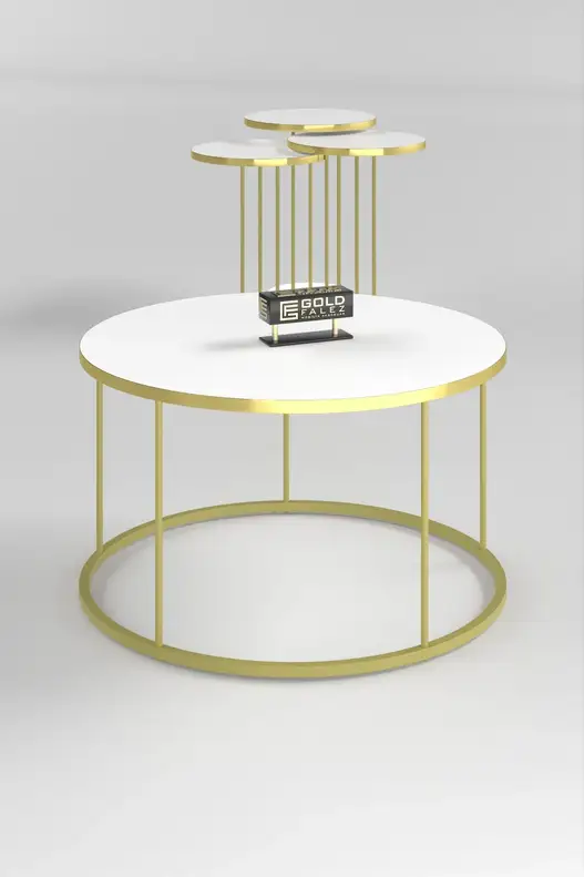 Coffee Table and Zigon Coffee Table Terra Set Gold Coffee Table and Zigon Coffee Table Terra Set Gold
