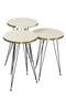 Black Wire Gold Coffee Table Set Square