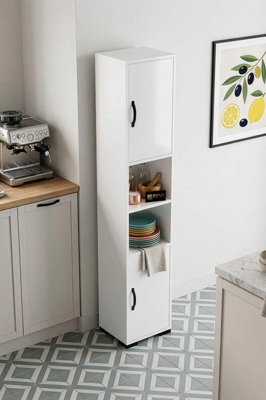 Mutfak Dolabı Çok Amaçlı Raflı Kapaklı