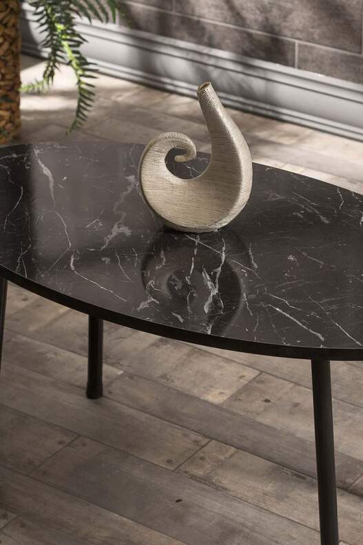 Black Metal Coffee Table Set Ellipse Black Metal Coffee Table Set Ellipse
