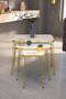 Square Gold Wire Coffee Table Set