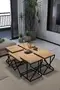 V Lux 5 Piece Center and Zigon Coffee Table Set