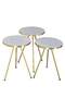 Gold Metal Zigon Coffee Table
