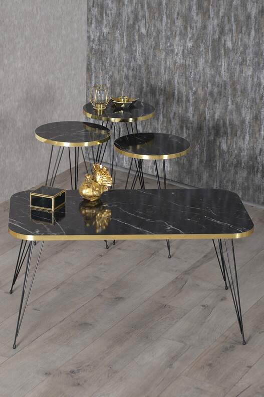 Black Wire Gold Coffee Table Set Square Black Wire Gold Coffee Table Set Square