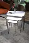 Black Wire Silver Square Zigon Coffee Table