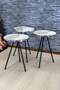 Black Metal Silver Zigon Coffee Table