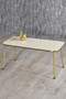 Gold Metal Double Gold Coffee Table Set Square