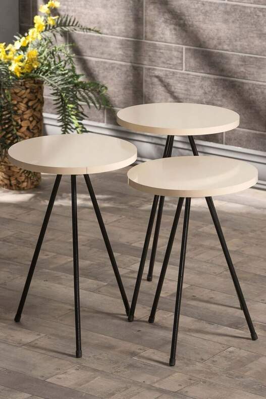 Black Metal Coffee Table Set Ellipse Black Metal Coffee Table Set Ellipse