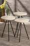 Black Metal Coffee Table Set Ellipse